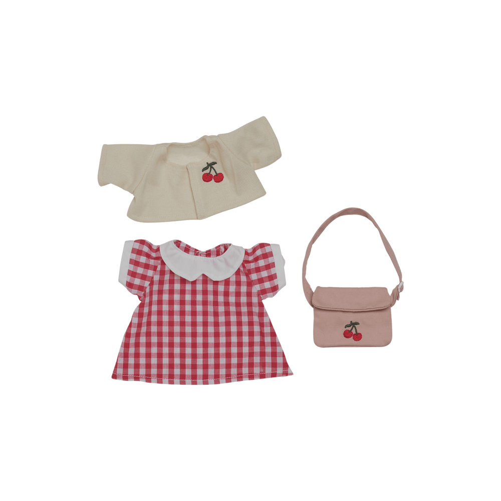 Cherry Gingham Outfit Set - Red - Olli Ella