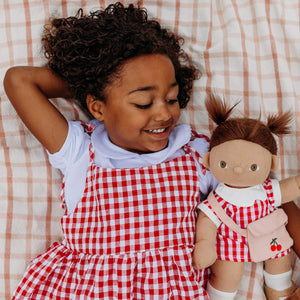 Cherry Gingham Outfit Set - Red - Olli Ella