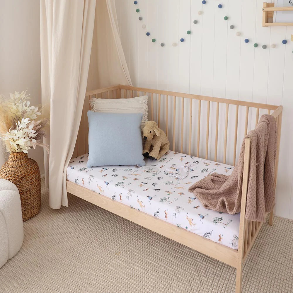 Dog Park Organic Fitted Cot Sheet - Snuggle Hunny