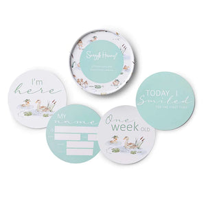 Duck Pond & Sage Reversible Milestone Cards - Snuggle Hunny
