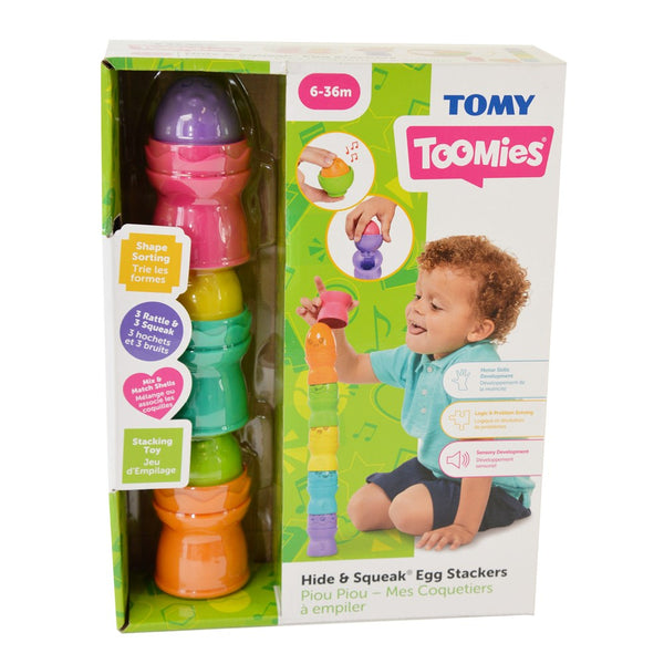 Hide & Squeak Egg Stackers - Tomy