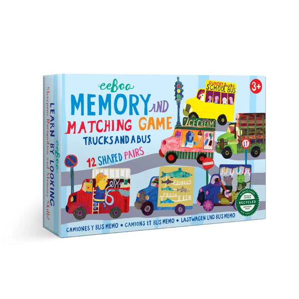 Memory & Matching Game - Trucks & Bus - Eeboo
