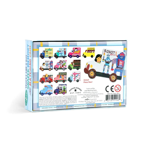 Memory & Matching Game - Trucks & Bus - Eeboo