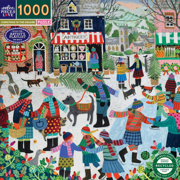 1000 Pc Puzzle – Xmas in Square - Eeboo