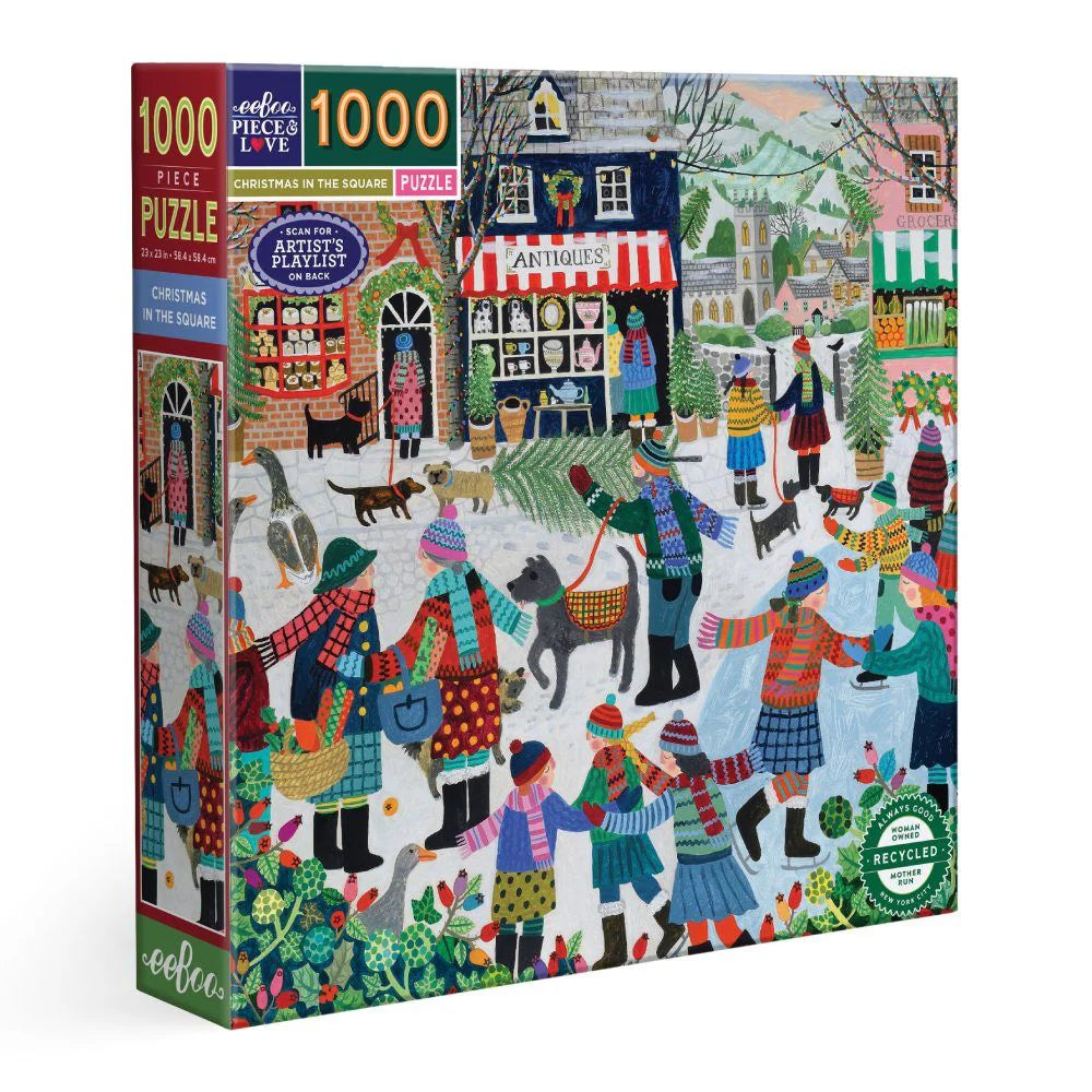 1000 Pc Puzzle – Xmas in Square - Eeboo