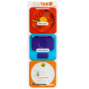 Playtab Sensory Set 3 - Mirror, Picture Dial, Sweeper - Fat Brain Toys