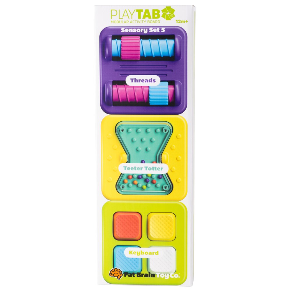 PlayTab Tile Set 5 (Threads, Teeter Totter, Keyboard) - Fat Brain Toys