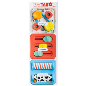 PlayTab Tile Set 6 (Pulleys, Sliders, Spinners) - Fat Brain Toys