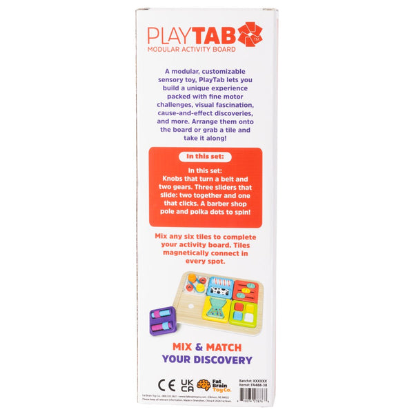 PlayTab Tile Set 6 (Pulleys, Sliders, Spinners) - Fat Brain Toys
