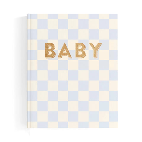 Baby Journal Blue Check - Fox & Fallow