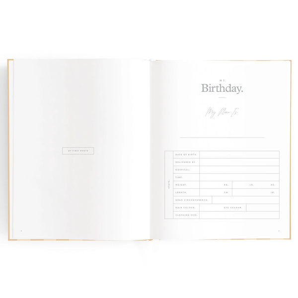 Baby Journal - Coffee Stripe - Fox & Fallow