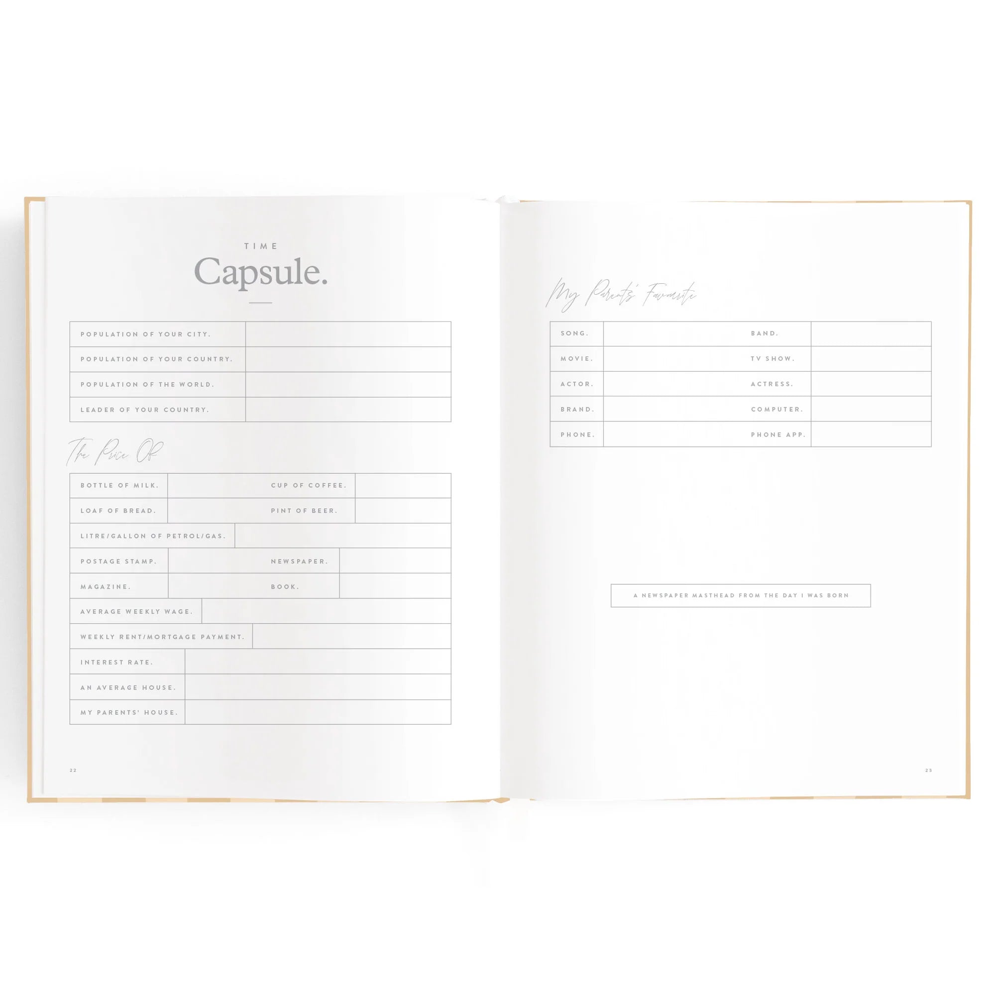 Baby Journal - Coffee Stripe - Fox & Fallow