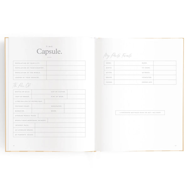 Baby Journal - Coffee Stripe - Fox & Fallow