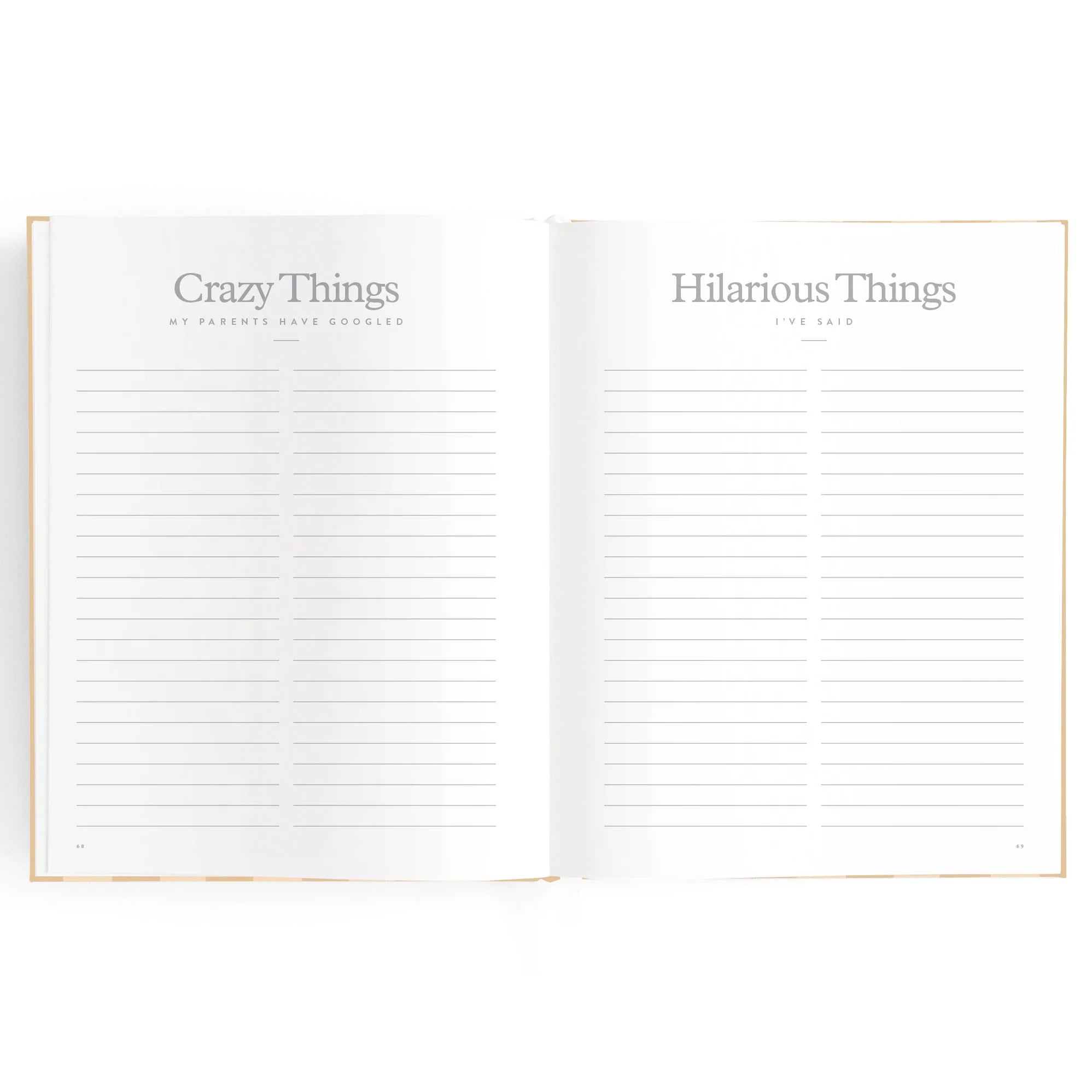 Baby Journal - Coffee Stripe - Fox & Fallow