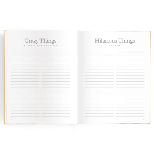 Baby Journal - Coffee Stripe - Fox & Fallow