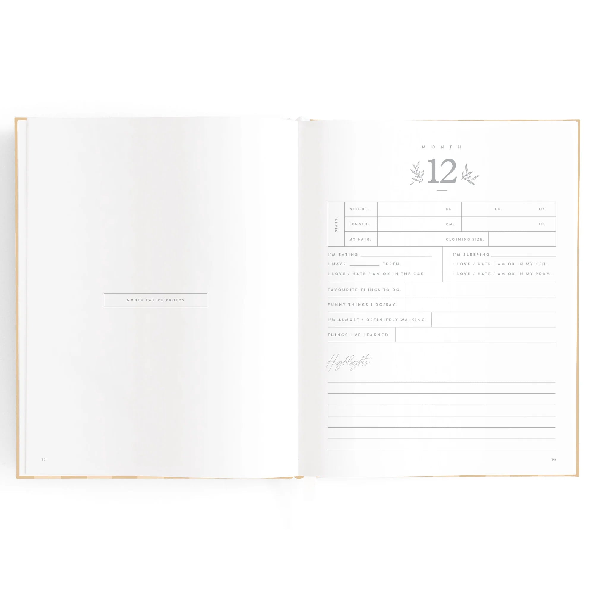 Baby Journal - Coffee Stripe - Fox & Fallow