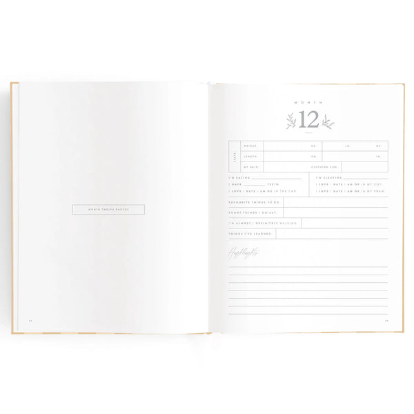 Baby Journal - Coffee Stripe - Fox & Fallow