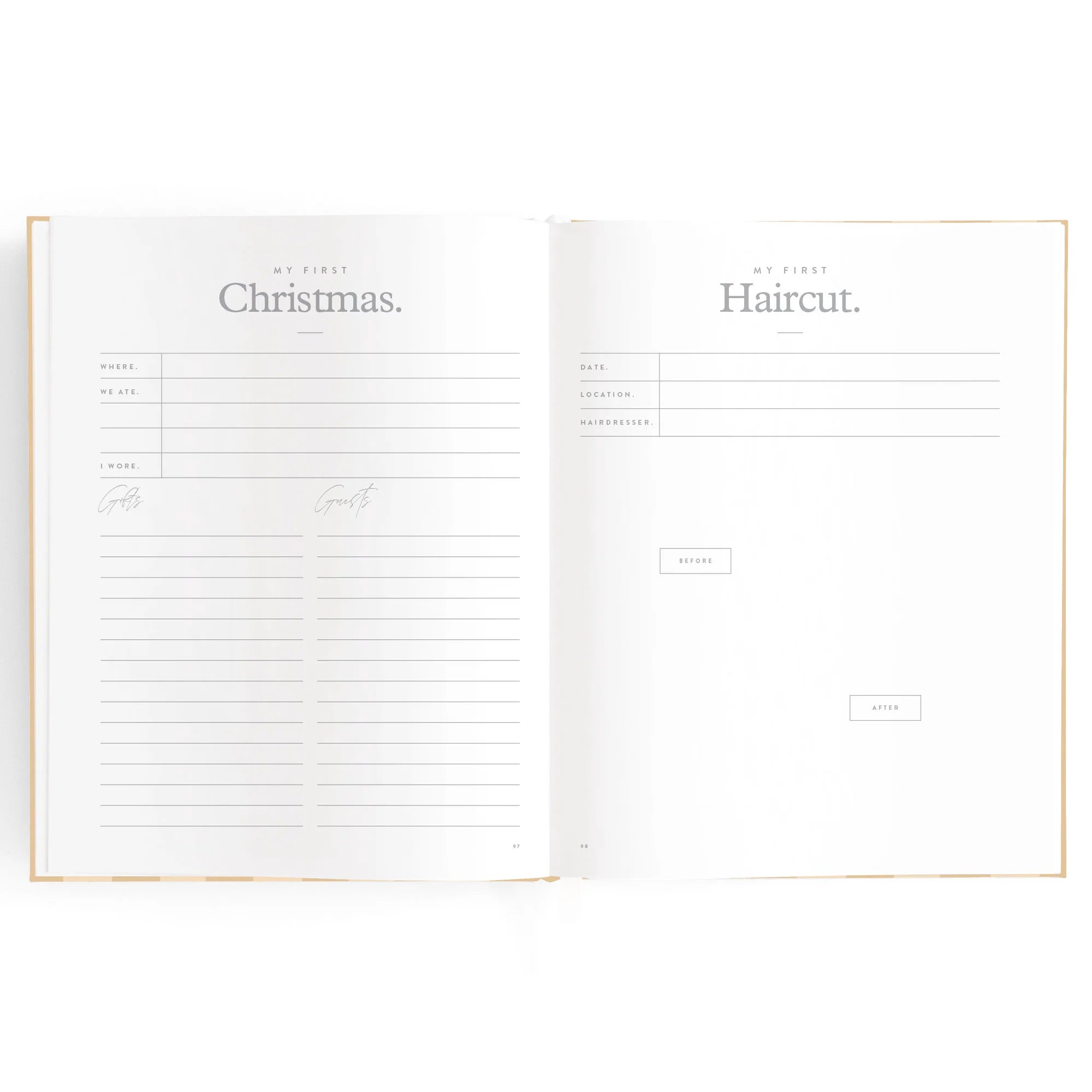 Baby Journal - Coffee Stripe - Fox & Fallow