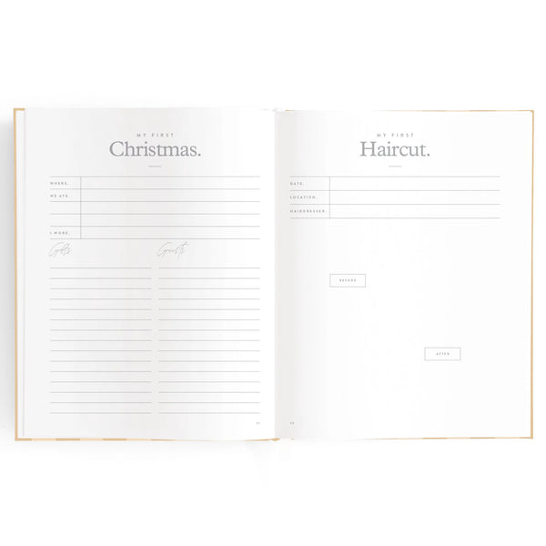 Baby Journal - Coffee Stripe - Fox & Fallow