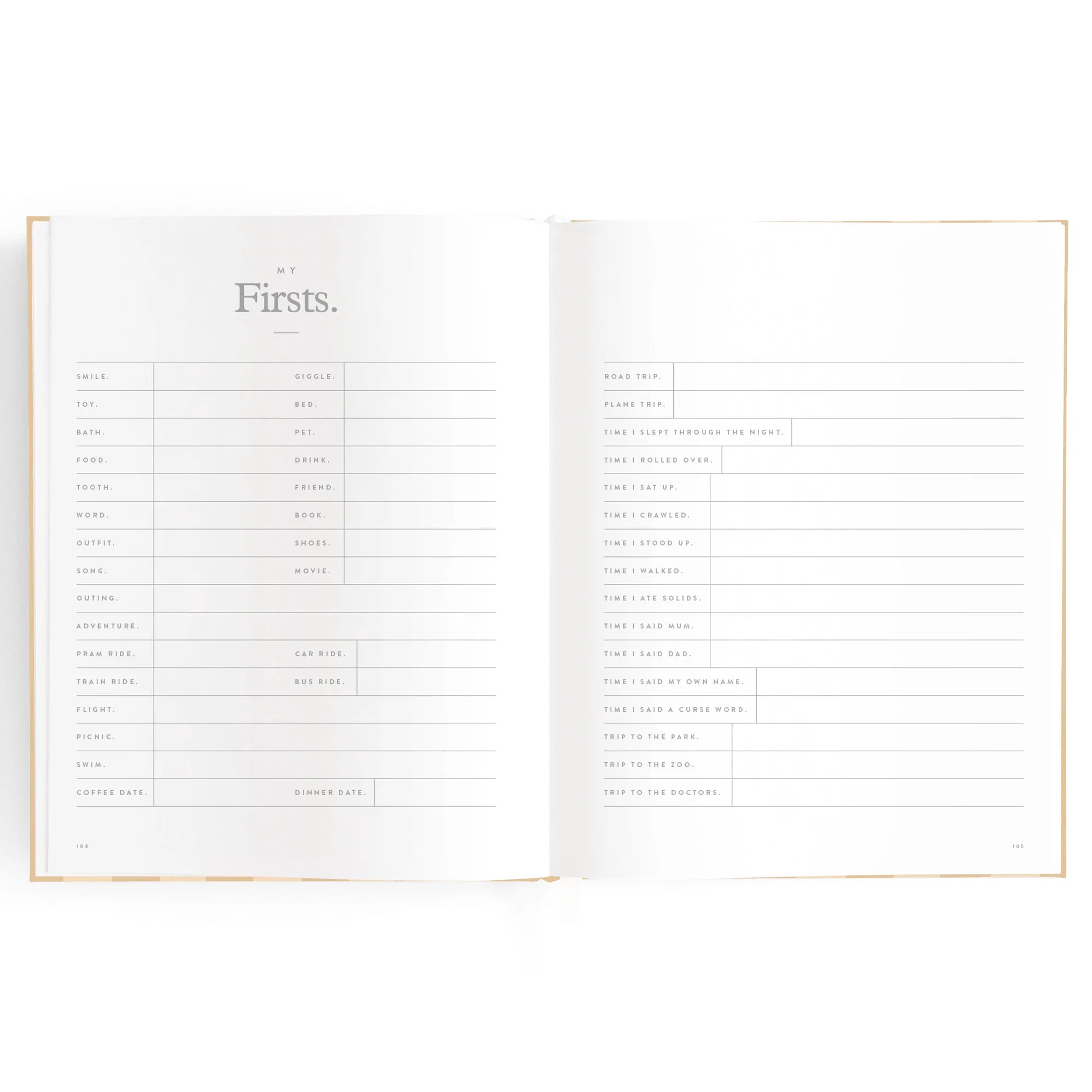 Baby Journal - Coffee Stripe - Fox & Fallow