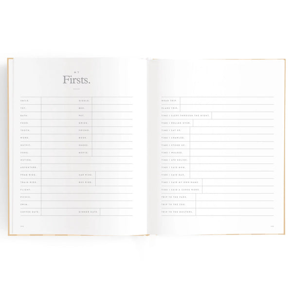 Baby Journal - Coffee Stripe - Fox & Fallow