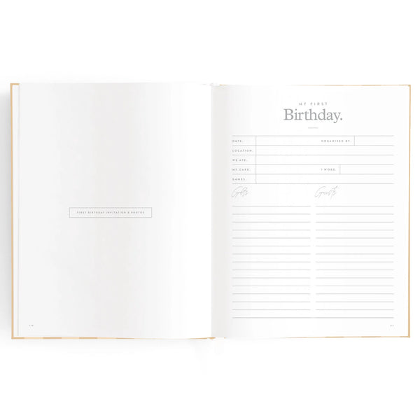 Baby Journal - Coffee Stripe - Fox & Fallow