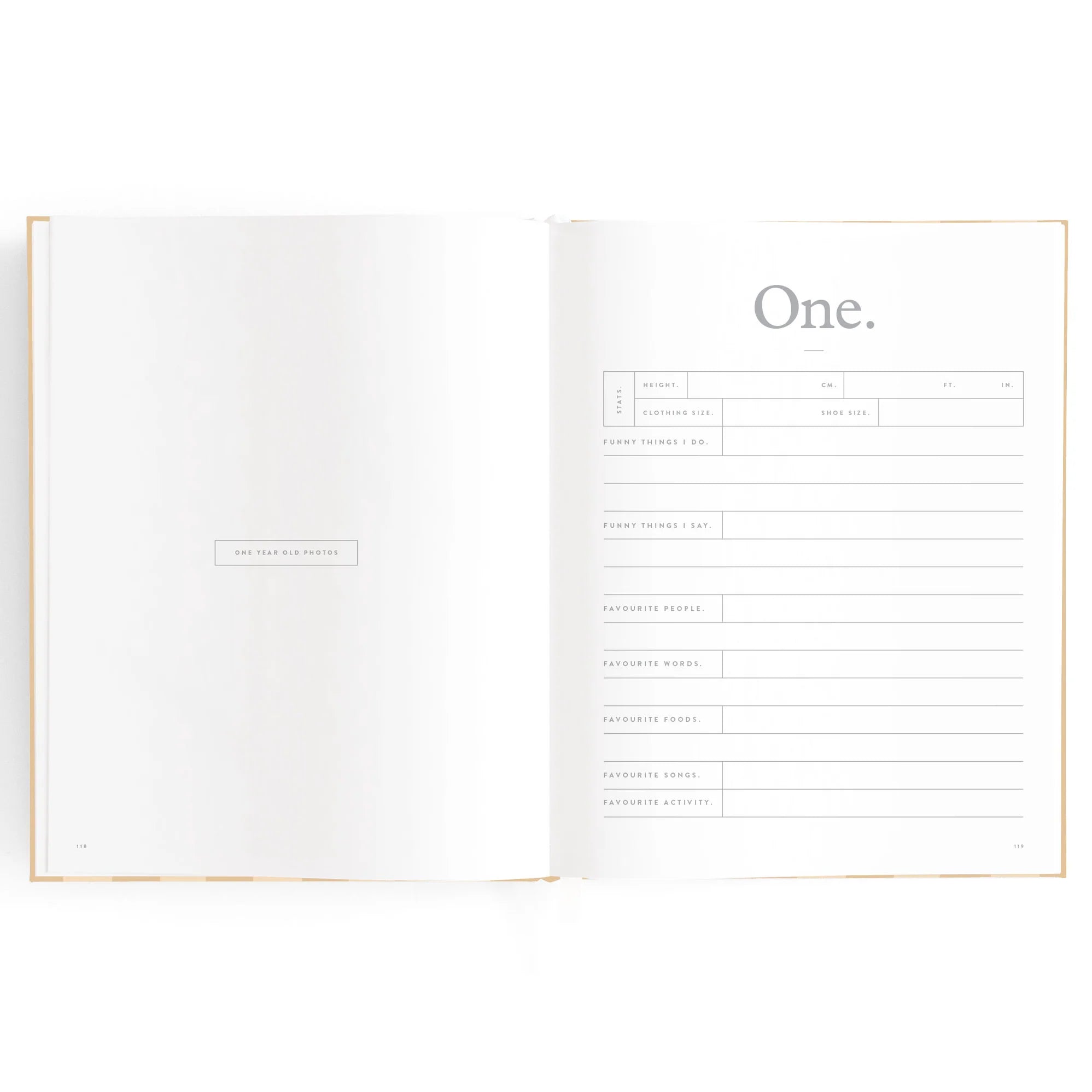 Baby Journal - Coffee Stripe - Fox & Fallow