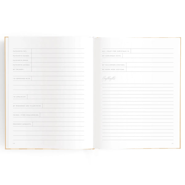 Baby Journal - Coffee Stripe - Fox & Fallow