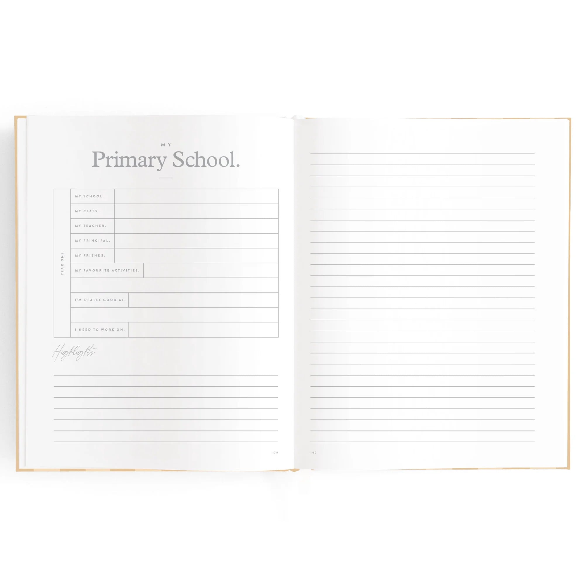 Baby Journal - Coffee Stripe - Fox & Fallow