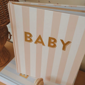 Baby Journal - Coffee Stripe - Fox & Fallow