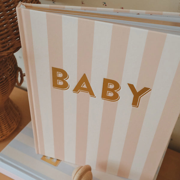 Baby Journal - Coffee Stripe - Fox & Fallow