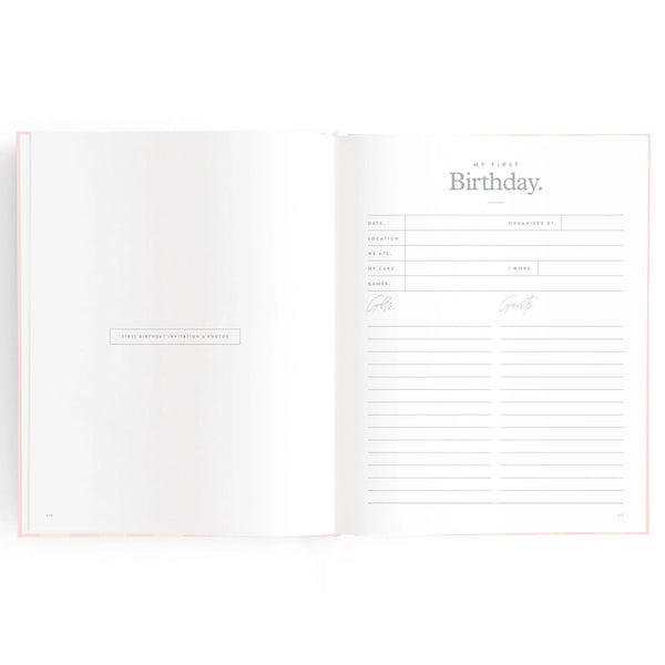 Baby Journal - Sage Stripe - Fox & Fallow