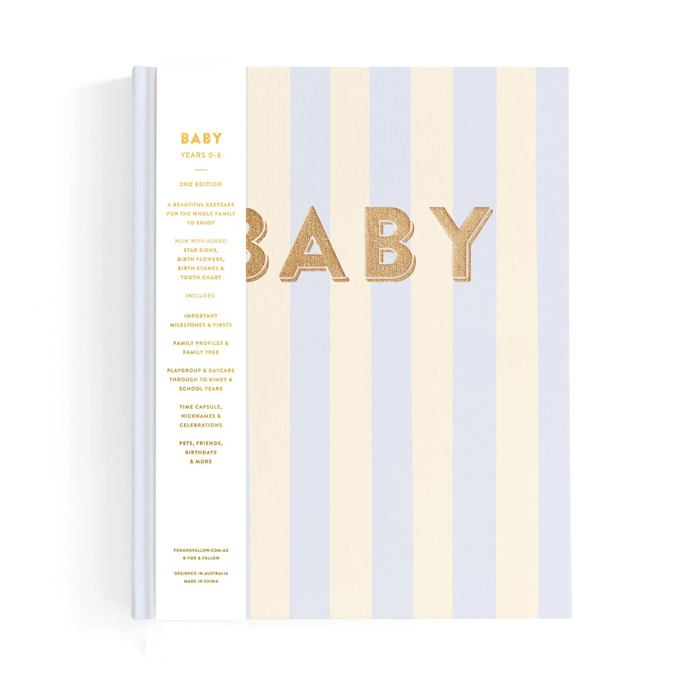 Baby Book Cloud Stripe - Fox & Fallow