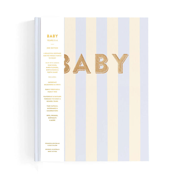 Baby Book Cloud Stripe - Fox & Fallow
