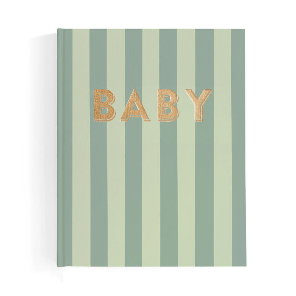 Baby Journal - Sage Stripe - Fox & Fallow
