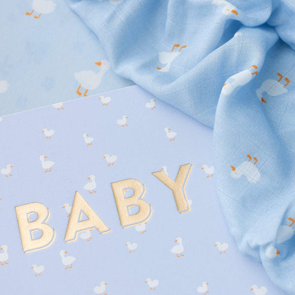 Blue Ducks Muslin Wrap Swaddle - Fox & Fallow