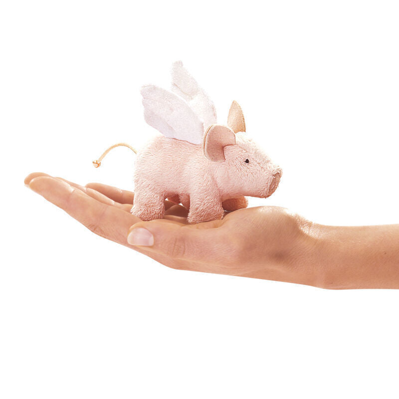 Mini Winged Piglet Finger Puppet - Folkmanis