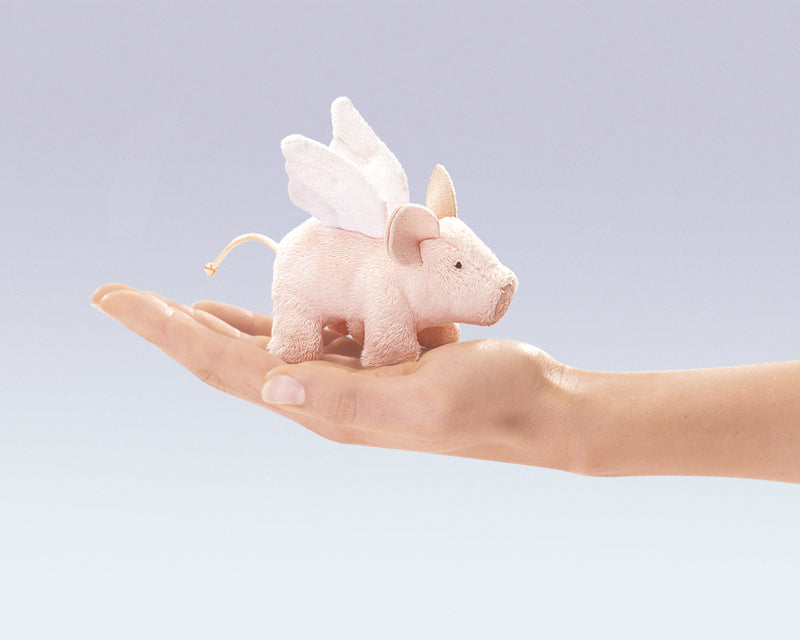 Mini Winged Piglet Finger Puppet - Folkmanis