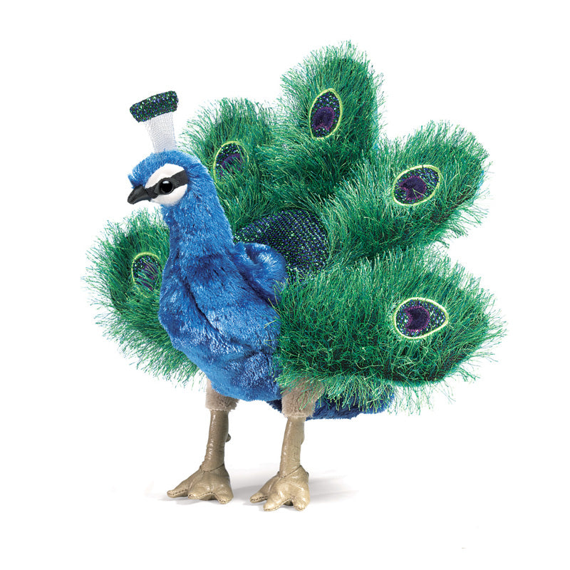 Small Peacock Puppet - Folkmanis DISCOUNTED
