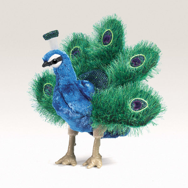 Small Peacock Puppet - Folkmanis DISCOUNTED