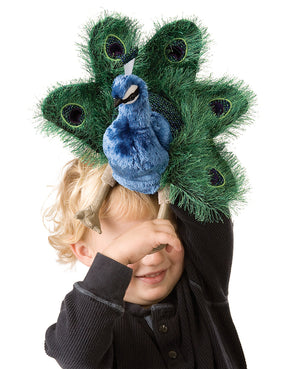 Small Peacock Puppet - Folkmanis DISCOUNTED