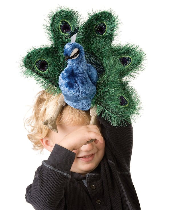 Small Peacock Puppet - Folkmanis DISCOUNTED