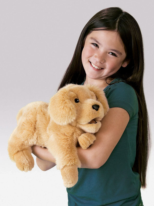 Golden Retriever Puppy Puppet - Folkmanis DISCOUNTED
