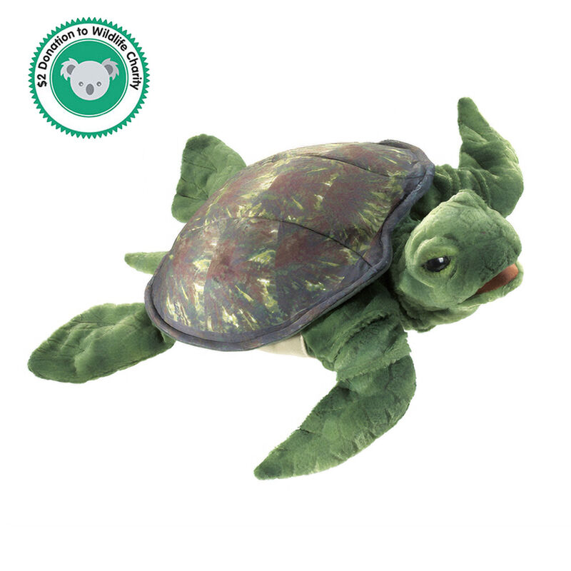 Sea Turtle Hand Puppet - Folkmanis - DISCOUNTED
