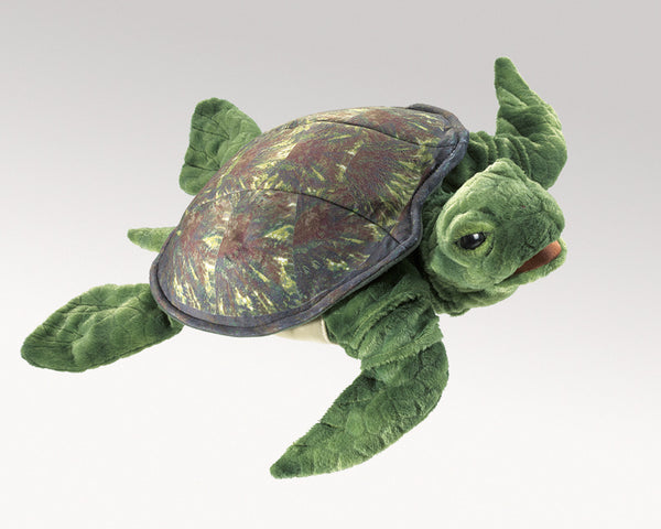 Sea Turtle Hand Puppet - Folkmanis - DISCOUNTED
