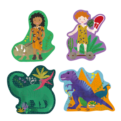First Puzzle - Set of 4 - Dinosaurs - Floss & Rock