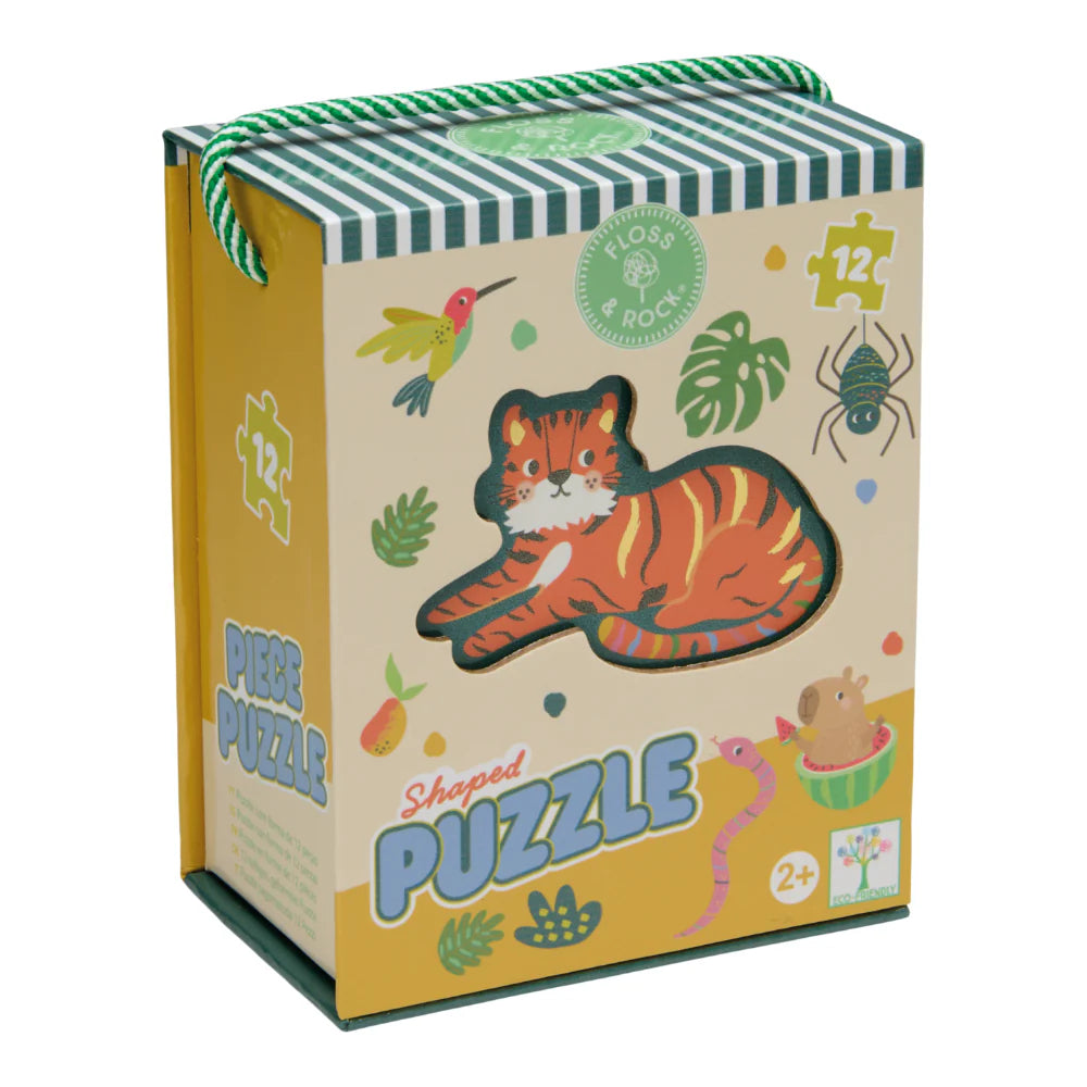 12pc Shaped Jigsaw Puzzle - Jungle - Floss & Rock