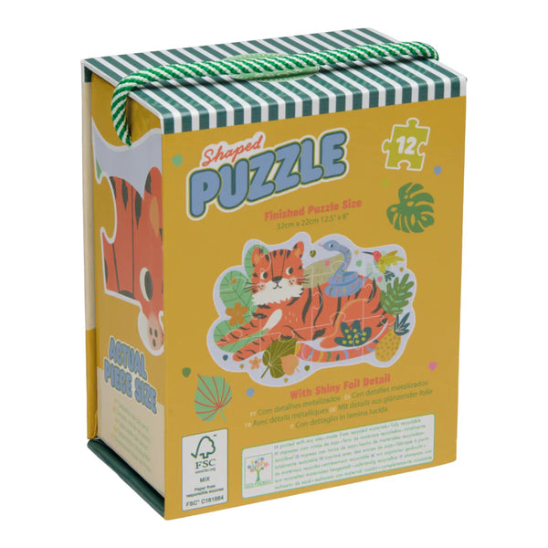 12pc Shaped Jigsaw Puzzle - Jungle - Floss & Rock