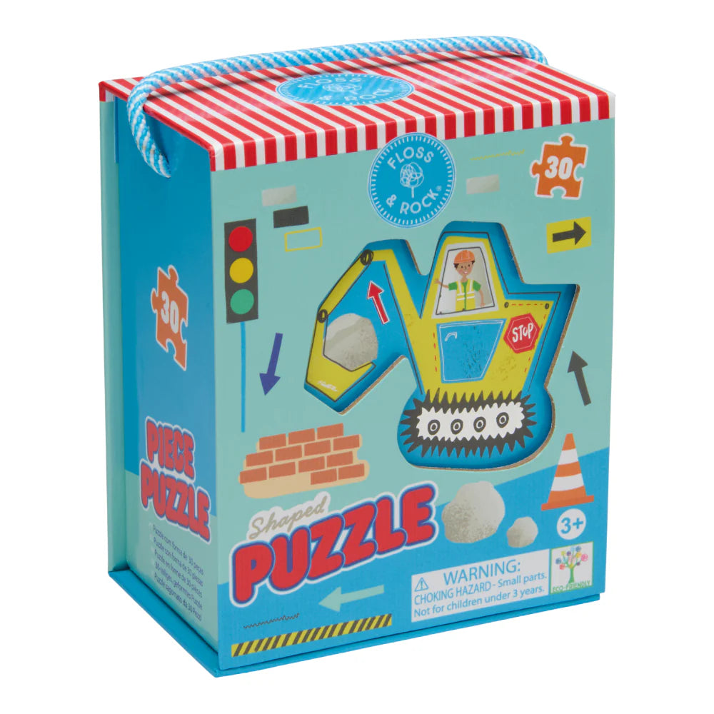 30 pc Shaped Jigsaw Puzzle - Construction - Floss & Rock