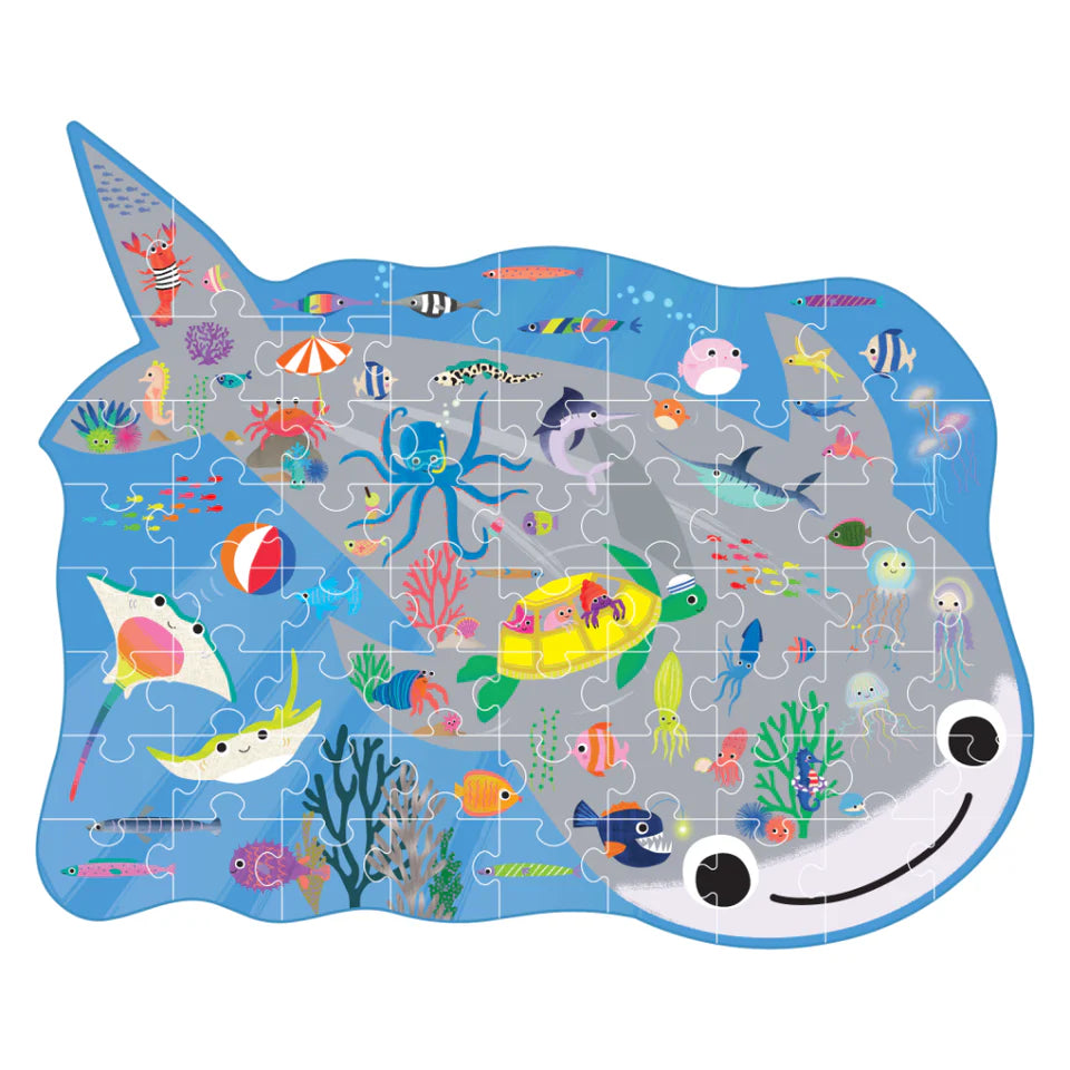 60 pc Shaped Jigsaw Puzzle - Ocean - Floss & Rock